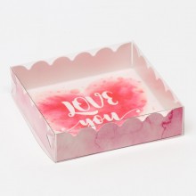Коробка для кондитерских изделий "Любовь" 12*12*3см